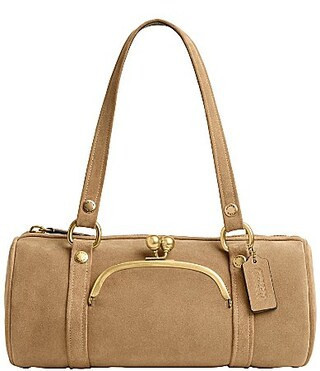 COACH Suede Kisslock Barrel Bag - Soul | Dillard's