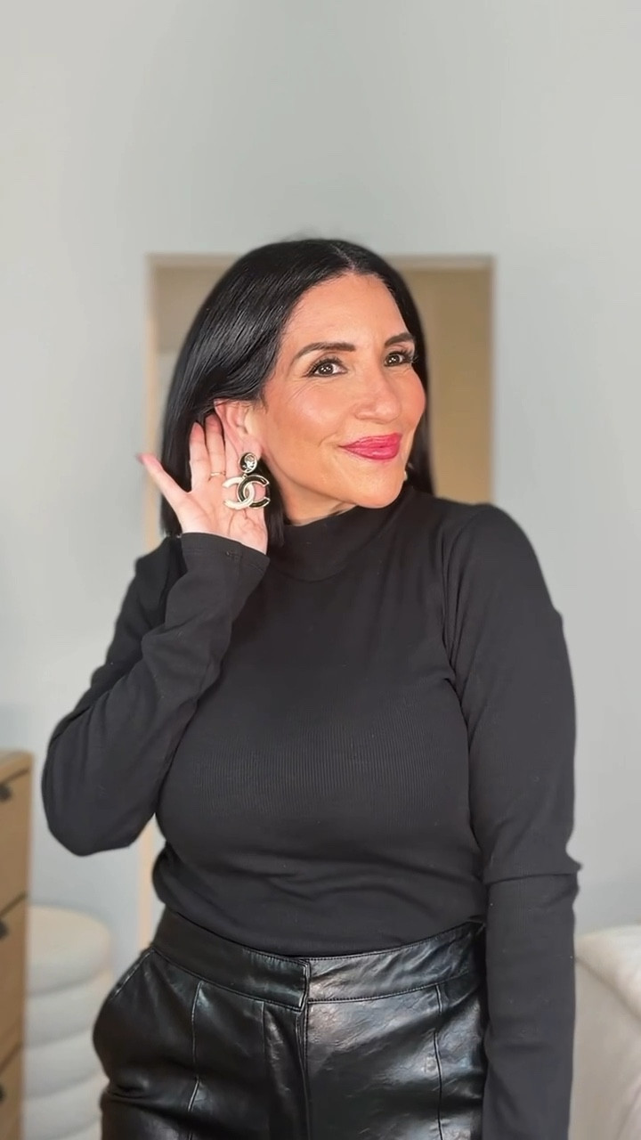 Monochrome black with a touch of shine. Leather Bermudas and silver accessories to elevate the look.

#LTKgrwm #LTKBeauty #LTKootd