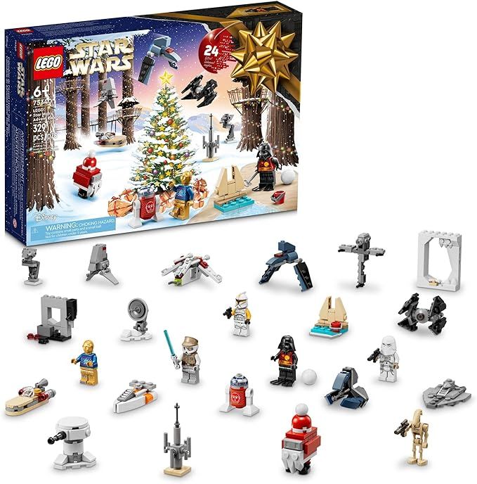 LEGO Star Wars 2022 Advent Calendar 75340 Building Toy Set for Kids, Boys and Girls, Ages 6+, 8 C... | Amazon (US)