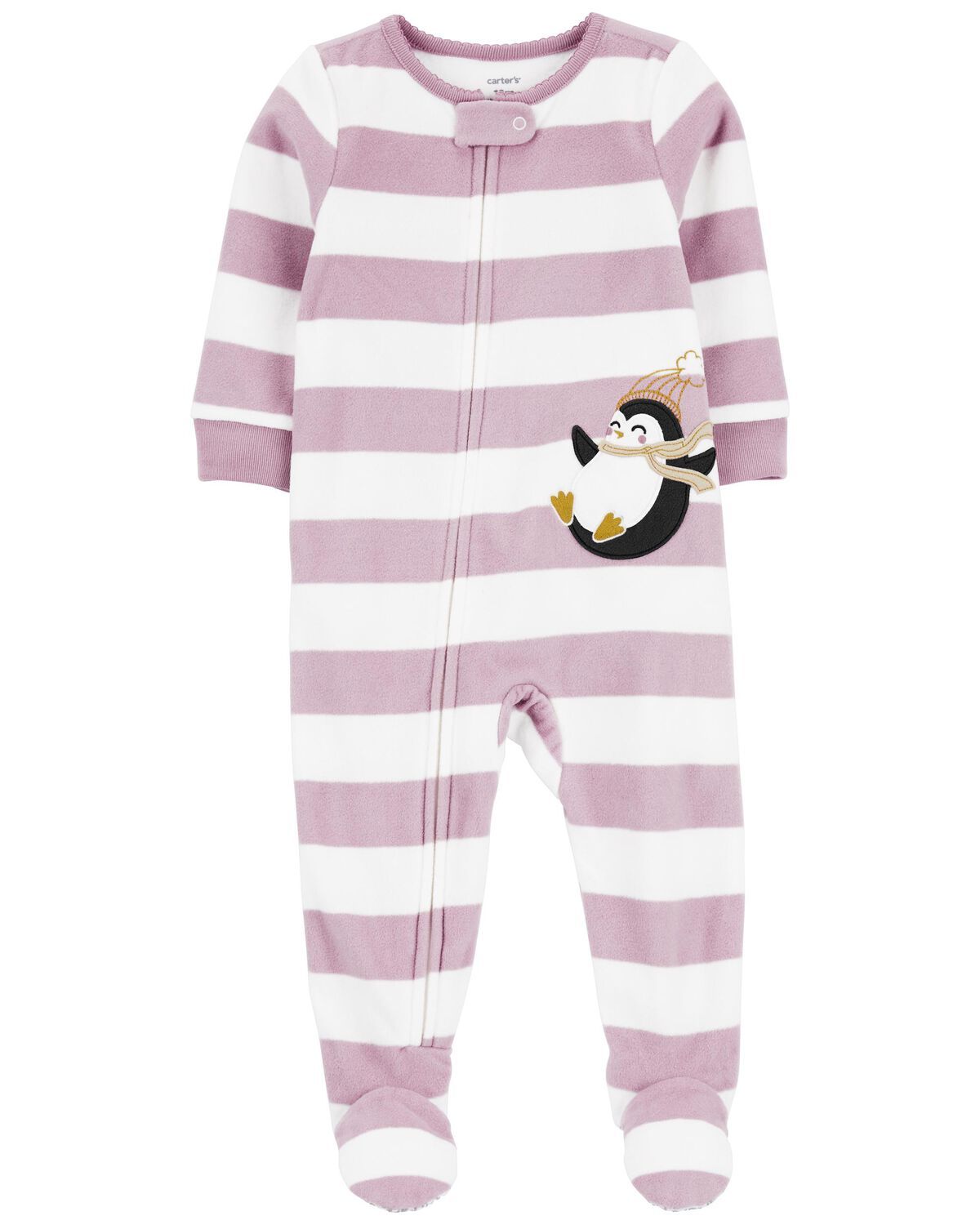 Multi Toddler 1-Piece Penguin Fleece Footie Pajamas | carters.com | Carter's