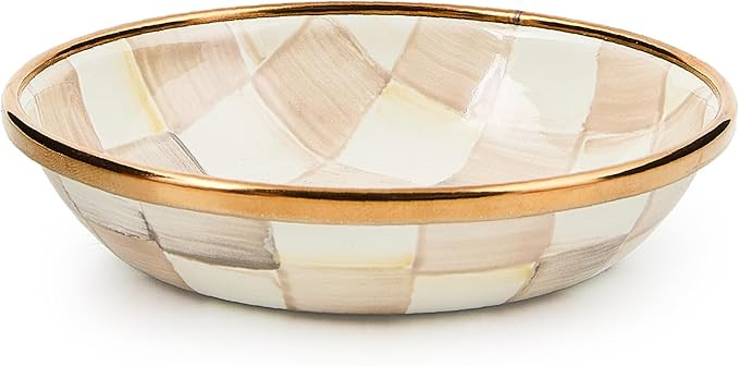 MACKENZIE-CHILDS Enamel Dipping Bowl, Small Serving Bowl for Entertaining, Brown-and-White Mocha ... | Amazon (US)