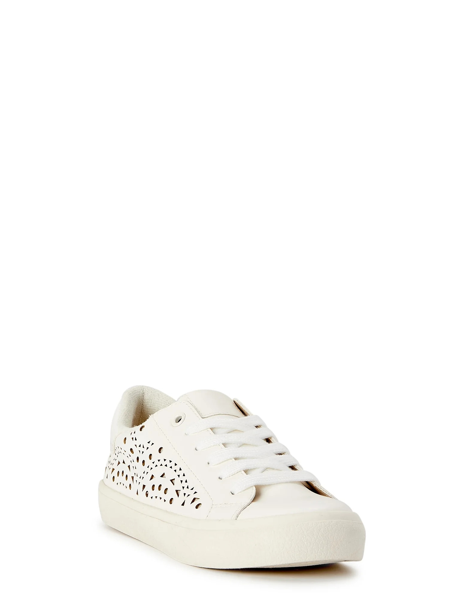 Scoop Women's Laser Cut Court Sneakers - Walmart.com | Walmart (US)