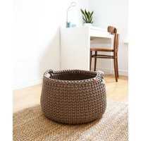 Big Size Bohemian Basket For Blankets, Rope Woven Floor Storage, Perfect For Throw Pillows & More, Living Room Or Bedroom Organizer | Etsy (US)