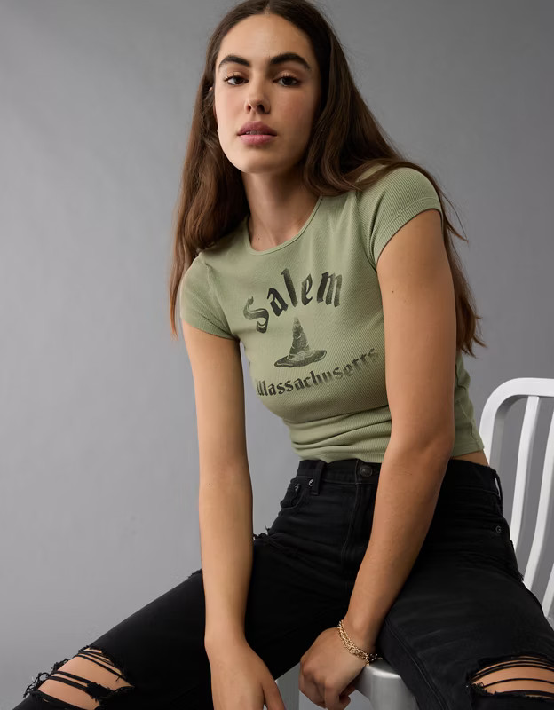 AE Hey Baby Halloween Graphic T-Shirt | American Eagle Outfitters (US & CA)