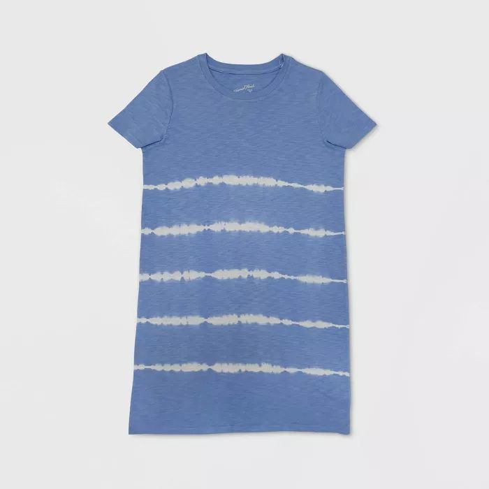 Women's Short Sleeve Tie-Dye T-Shirt Dress - Universal Thread™ Blue | Target