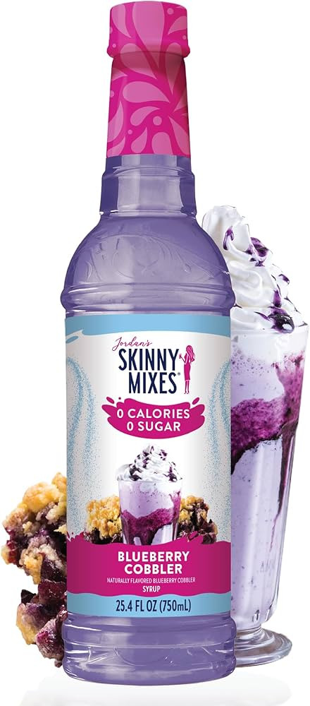 Jordan's Skinny Mixes Sugar Free Coffee Syrup, Blueberry Cobbler Coffee Flavoring Syrup, Zero Cal... | Amazon (US)