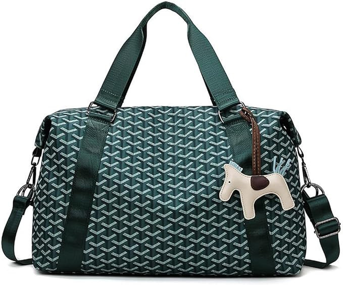 Weekender Duffel Sport Gym Bag Overnight Travel duffle Bags with Wet Pocket S1-Check Green | Amazon (US)