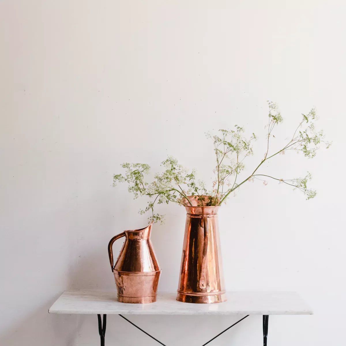 Vintage Re-Tinned Copper Pot, elsie green