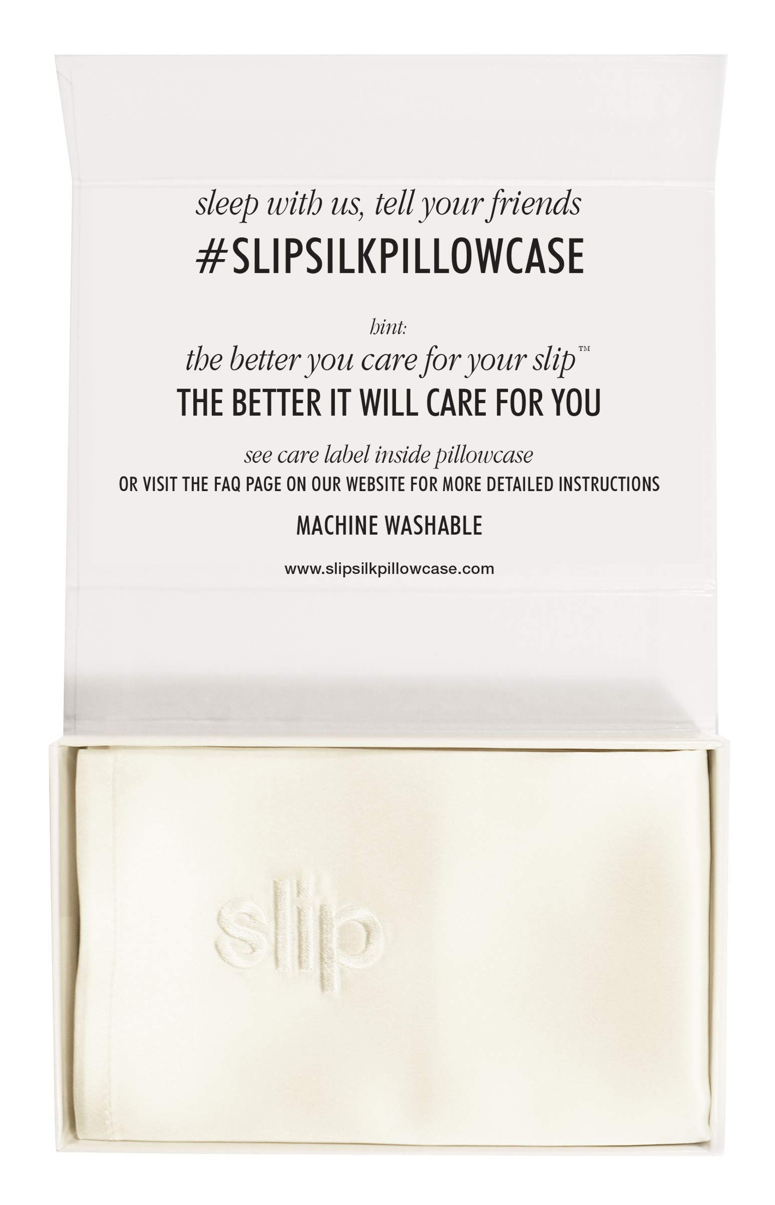 Slip Silk King Pillowcase, White (20" x 36") - 100% Pure 22 Momme Mulberry Silk Pillowcase - Anti... | Amazon (US)