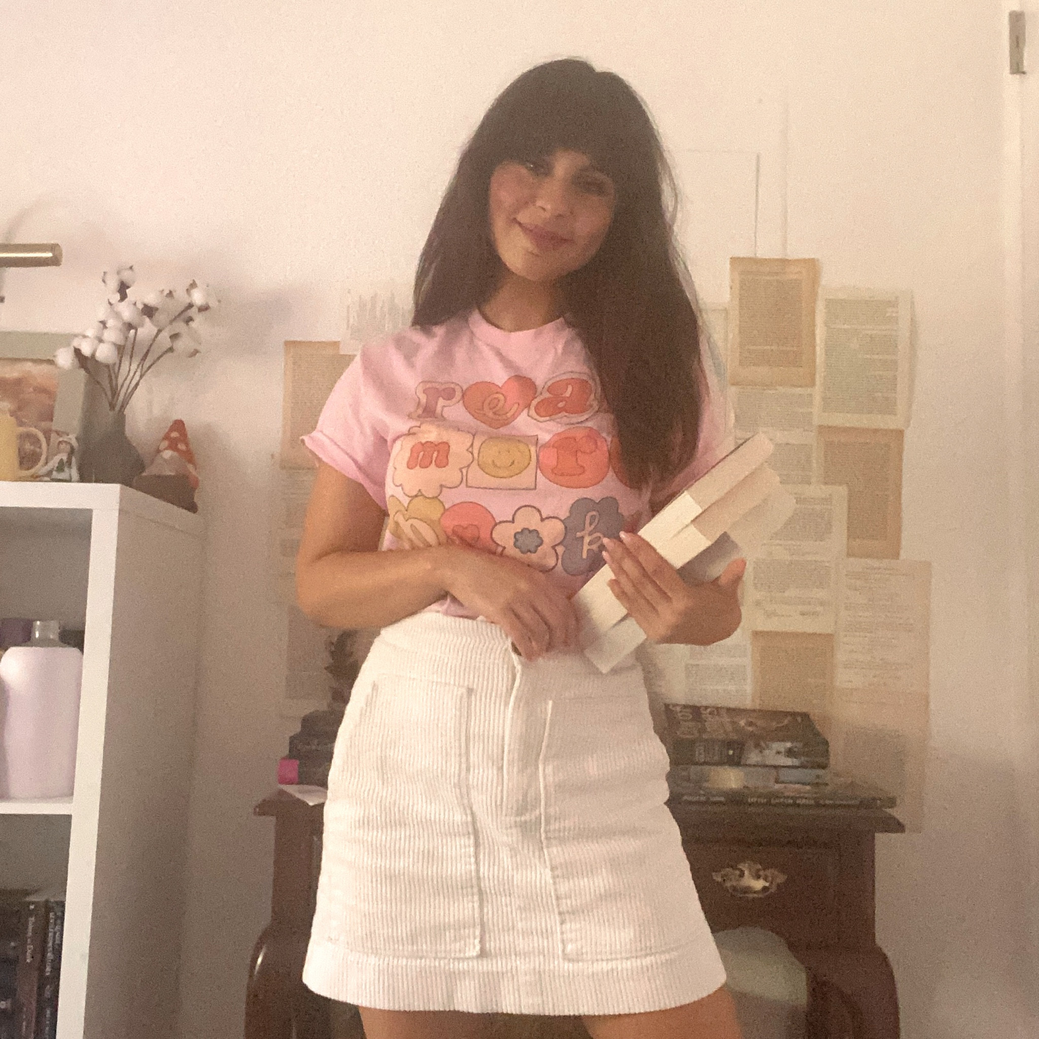 Cozy bookish outfit 