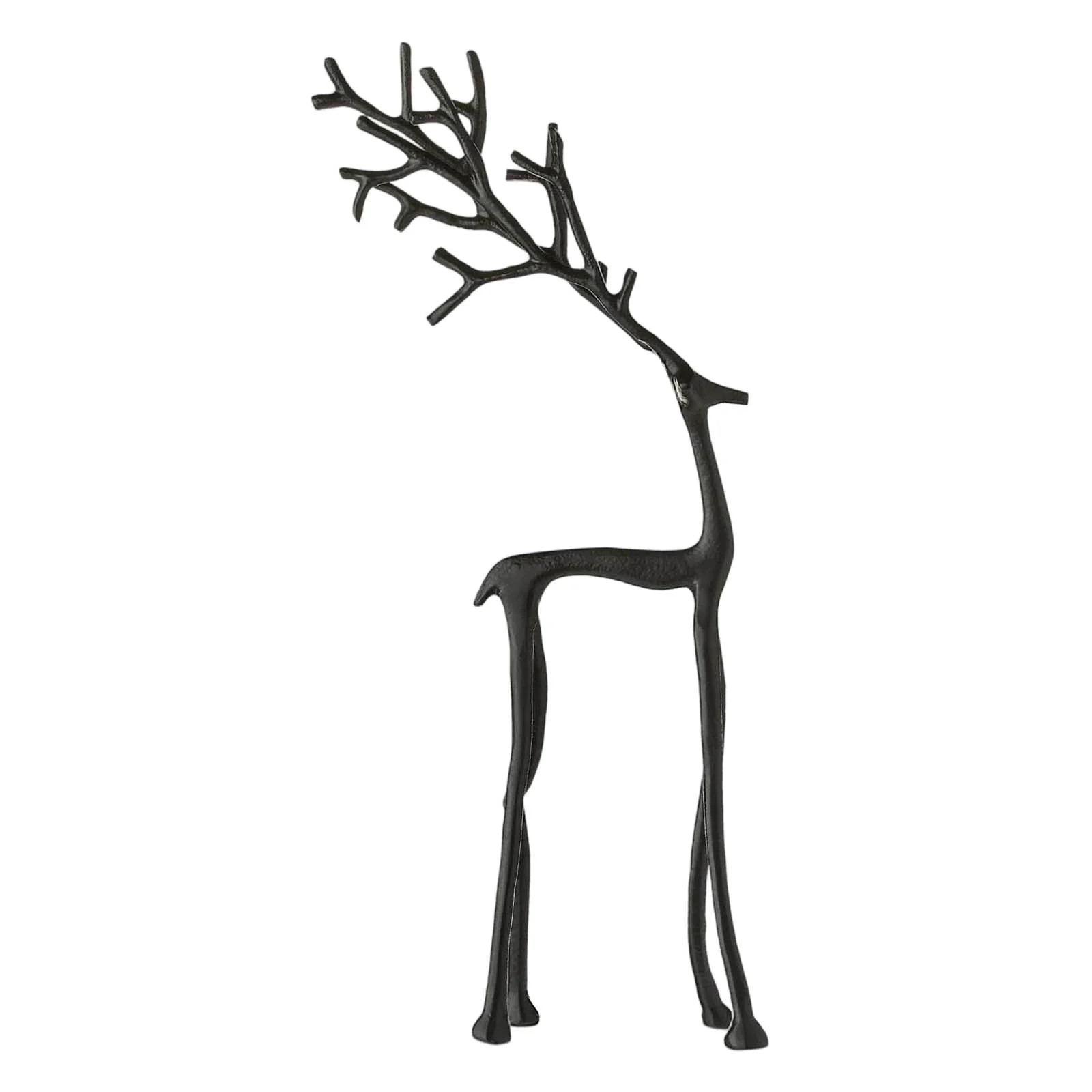 Christmas Decorations 2025 - Set of 2 Black Reindeer Statues - Modern Aluminum Alloy Xmas Figurin... | Walmart (US)