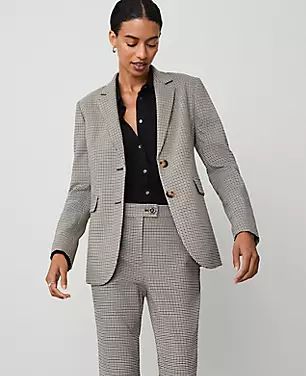 The Petite Greenwich Blazer in Houndstooth | Ann Taylor (US)