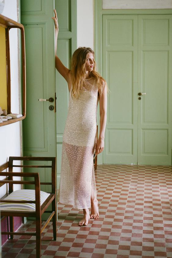 SEQUIN MIDI DRESS | Zara US