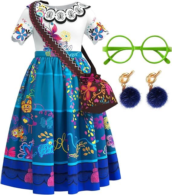 Mirabel Costume for Girls,Mirabel Dress Isabella Costume Halloween Outfit for Kids | Amazon (US)