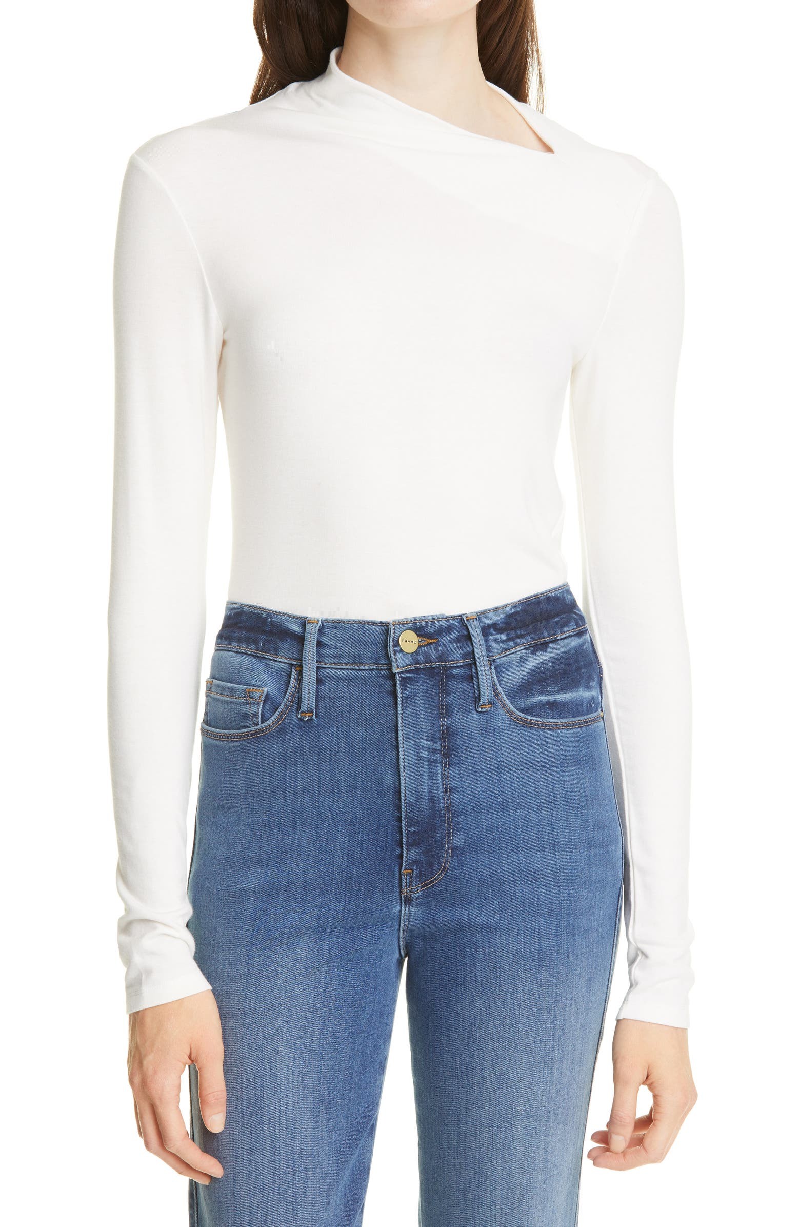 Asymmetric Mock Neck Top | Nordstrom