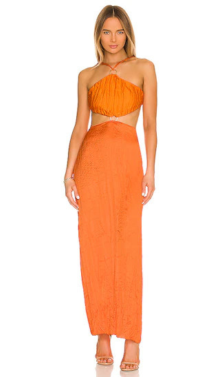 Kira Maxi Dress in Guarana | Long Orange Dress | Orange Maxi Dress | Cut Out Maxi Dress | Revolve Clothing (Global)