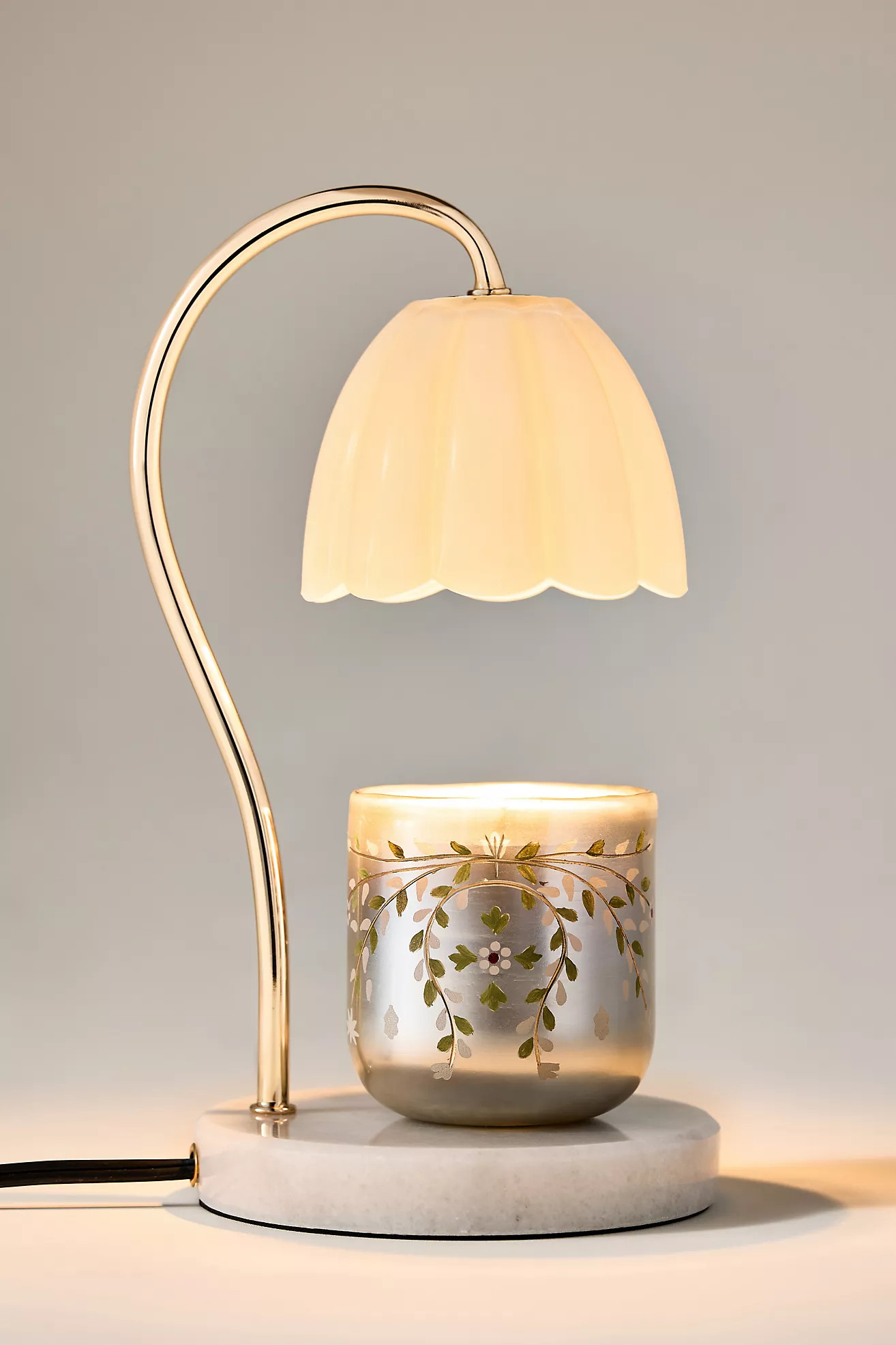 Scalloped Glass Candle Warmer Lamp | Anthropologie (US)