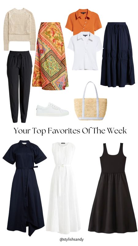 Your top 10 favorites of the week! 

Dresses, skirts, sneakers, raffia tote bags, joggers, crochet sweaters, and polo shirts! 

Thank you! 😊

#LTKSeasonal #LTKOver40 #LTKFindsUnder100