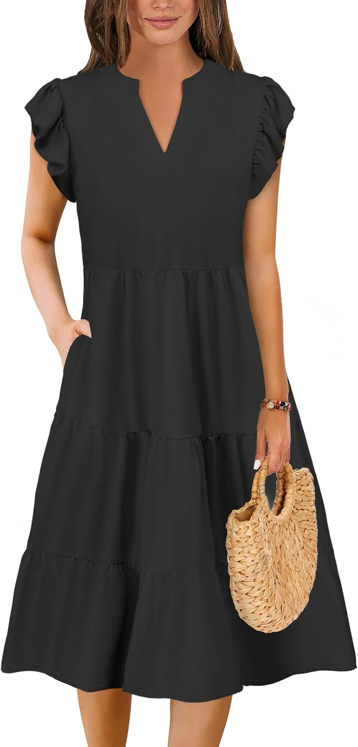 Summer Dresses for Women 2026 Elegant Classy Casual Plus Size Spring Midi Fashion Dress S-XXL | Amazon (US)