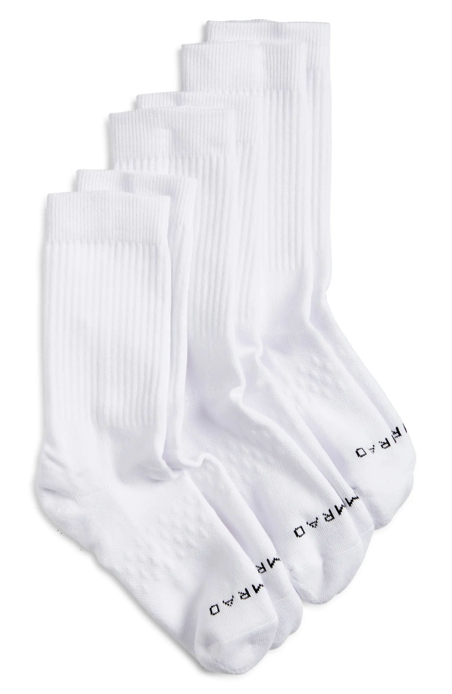 3-Pack Cotton Blend Crew Socks | Nordstrom