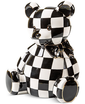 Courtly Check Bear Ceramic Cookie Jar | Macy's