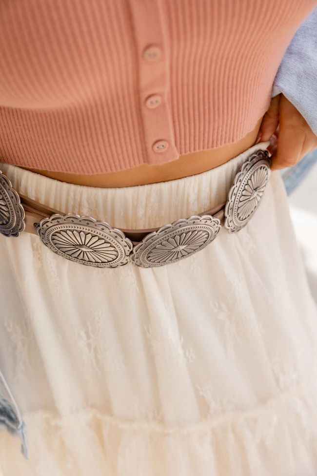 Silver Buckle Belt | Pink Lily