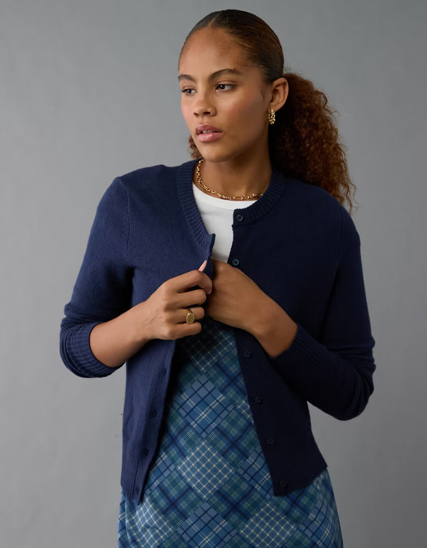 AE Crew Neck Lady Cardigan | American Eagle Outfitters (US & CA)