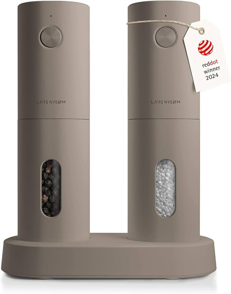 LARS NYSØM Electric Salt and Pepper Grinder Set I Automatic Salt and Pepper Mills with Adjustabl... | Amazon (US)