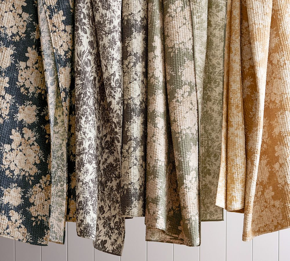 Juliette Toile Handcrafted Reversible Pick-Stitch Quilt | Pottery Barn (US)