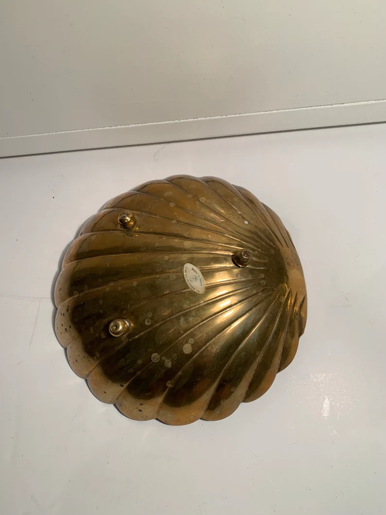 Vintage Brass Clam Shell Footed Dish | Etsy | Etsy (US)