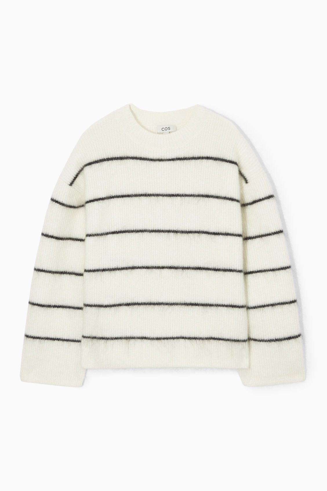 TEXTURED MOHAIR-BLEND JUMPER - WHITE / STRIPED - COS | COS UK