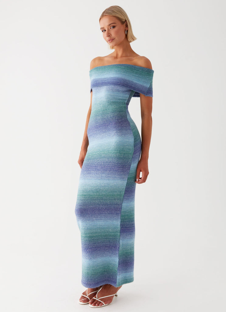 Clarity Knit Maxi Dress - Blue Ombre | Peppermayo (Global)
