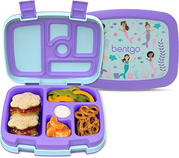 Bentgo Kids Prints Leak-Proof, 5-Compartment Bento-Style Kids Lunch Box - Ideal Portion Sizes for... | Amazon (US)