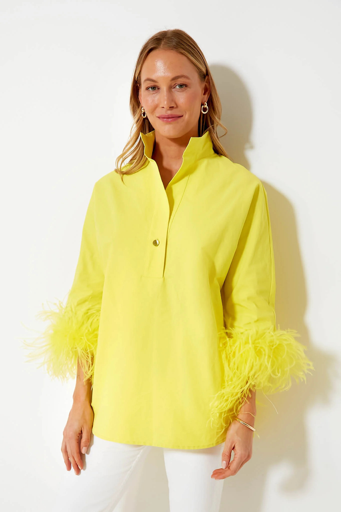 Citron Feather Willow Blouse | Tuckernuck (US)