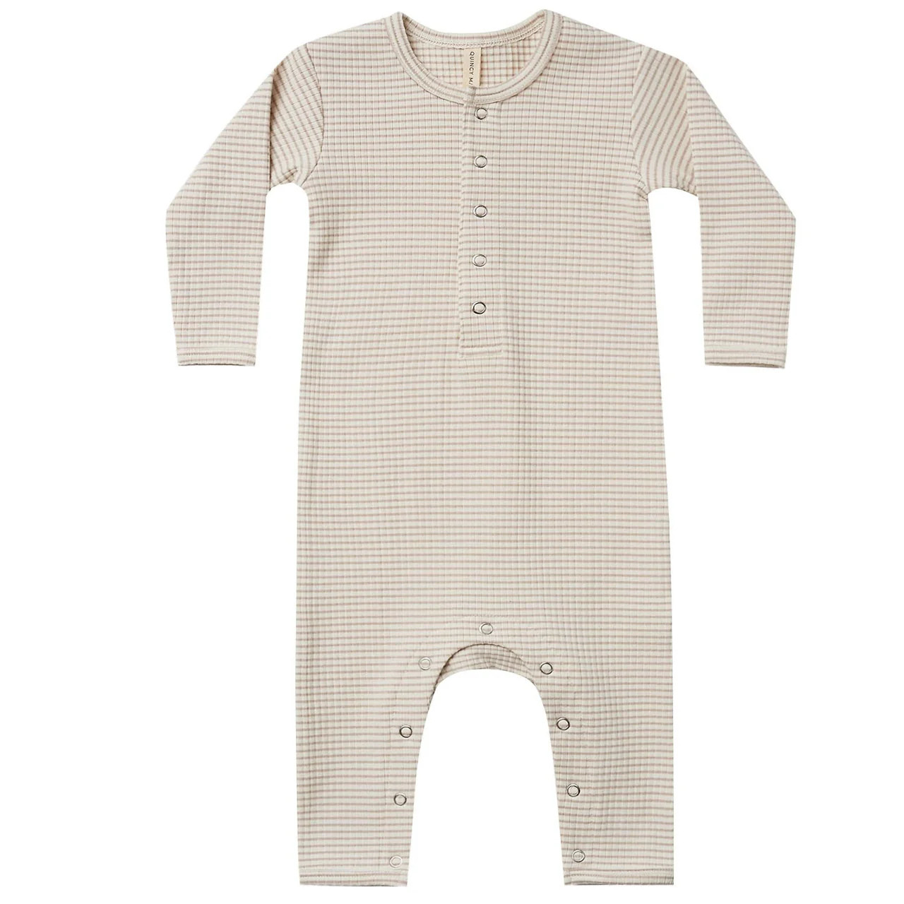 Ribbed Jumpsuit, Ash Stripe | SpearmintLOVE