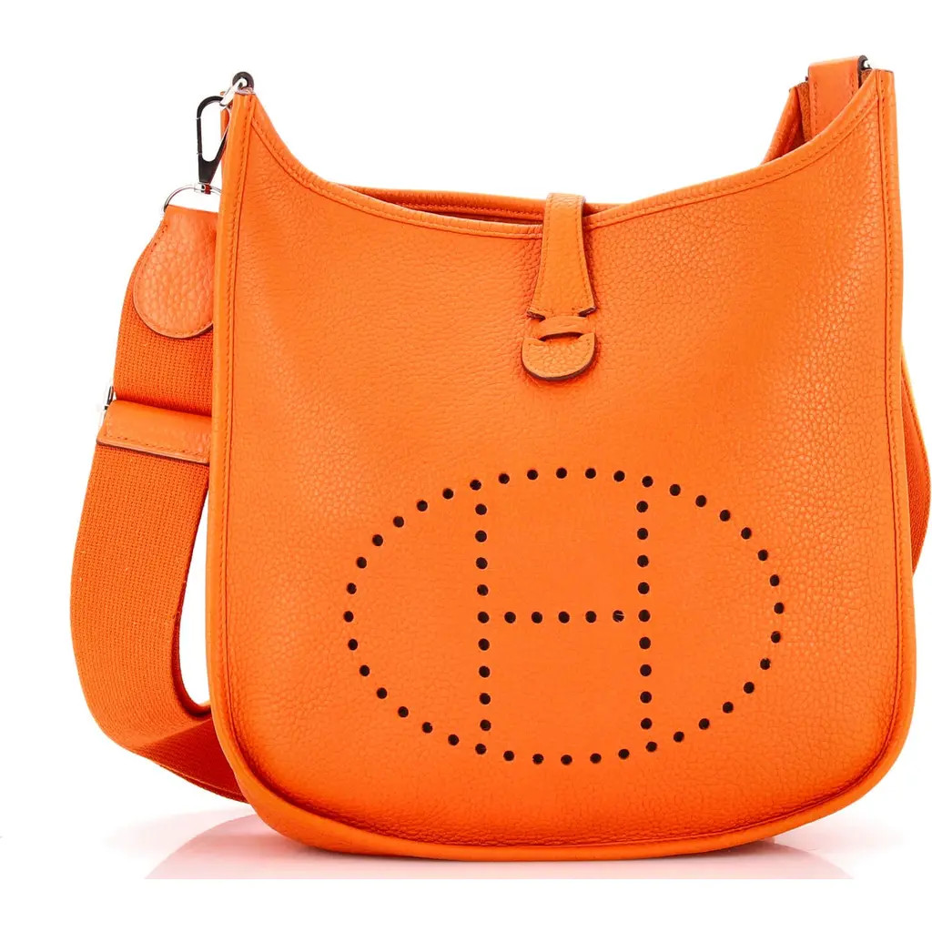 Pre-Owned Hermes Evelyne Bag Gen III Clemence PM in Orange at Nordstrom, Size Small | Nordstrom