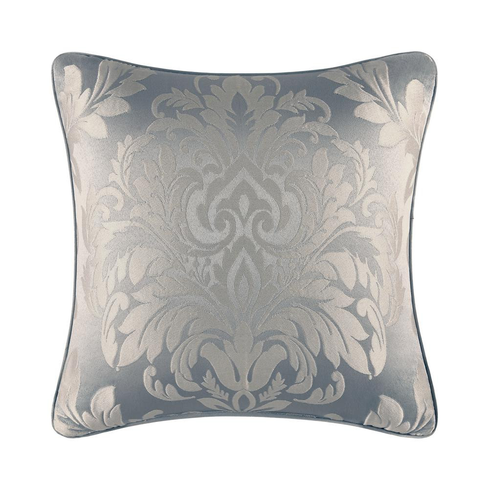 J QUEEN NEW YORK INC Faith 18 in. French Blue Square Standard Pillow | The Home Depot