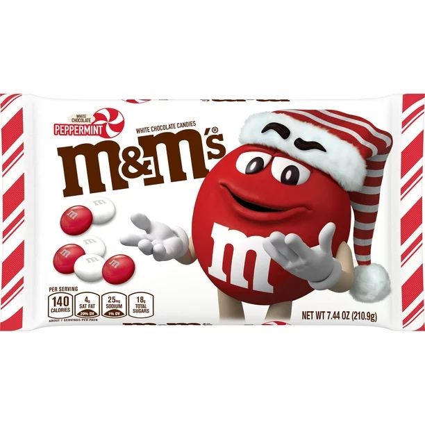 M&M'S Holiday White Peppermint Chocolate 7.44 oz | Walmart (US)