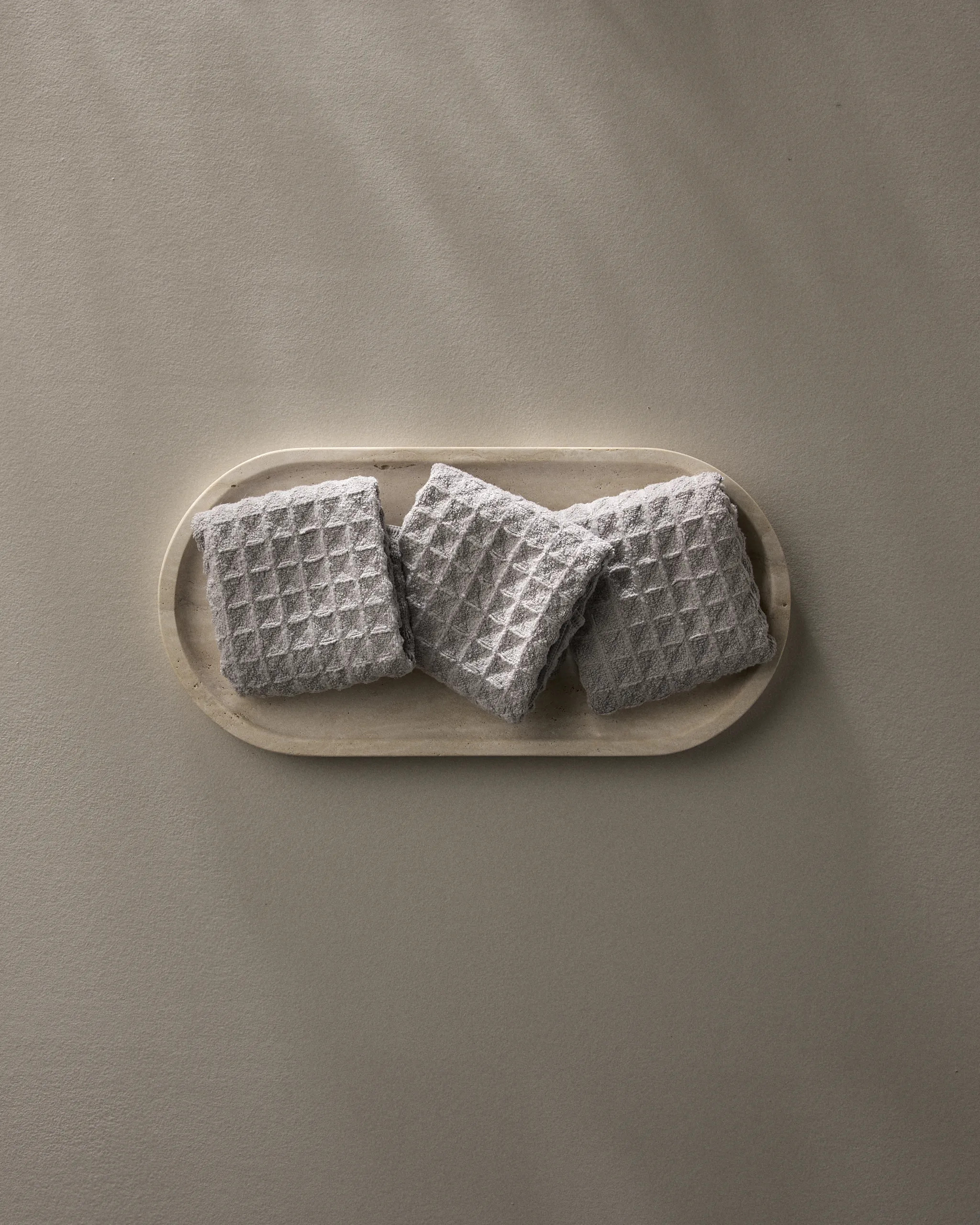 Stone Waffle Washcloth Set of 3 | Geometry | Geometry