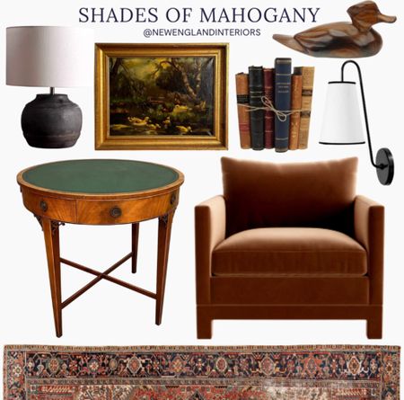 New England Interiors • Shades of Mahogany • Rug, Chair, Lamp, Antique Wall Art, Duck, Sconce, Books, End Table. 🦆🪑

TO SHOP: Click the link in bio or copy link into your web browser #newengland #homeinspo #antique #neutrals #duck #mahogany #newenglandstyle #vintage

https://liketk.it/3YX5o 

#LTKhome