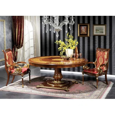 Rosewood Solid Wood Pedestal Dining Table | Perigold