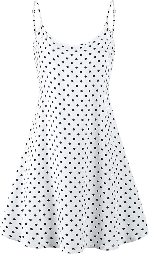 MSBASIC Women's Sleeveless Adjustable Strappy Summer Beach Swing Dress | Amazon (US)