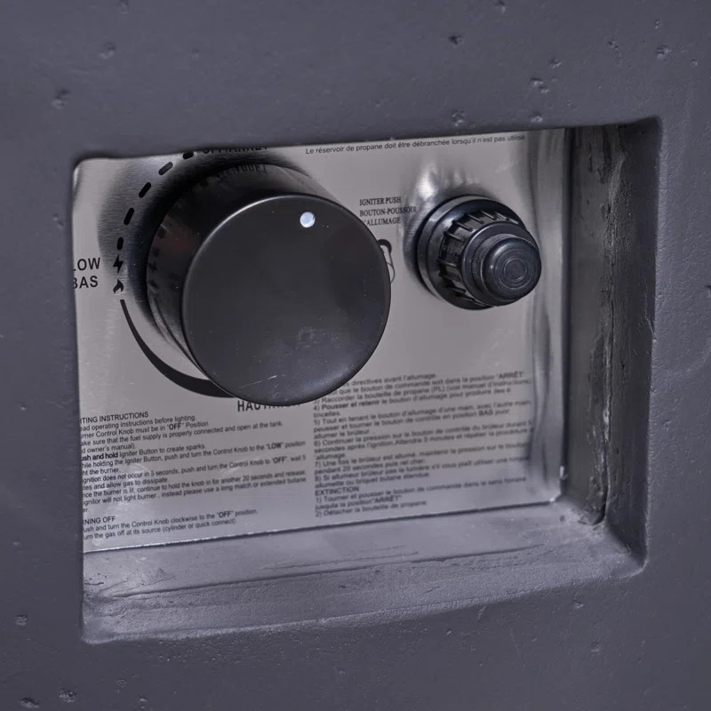 Caelan 24.5" H x 31.1" W Concrete Propane Outdoor Fire Pit Table | Wayfair North America