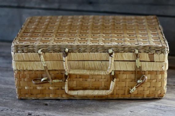 French vintage sewing basket with handles. French braided basket. Braided basket. Sewing basket. ... | Etsy (US)