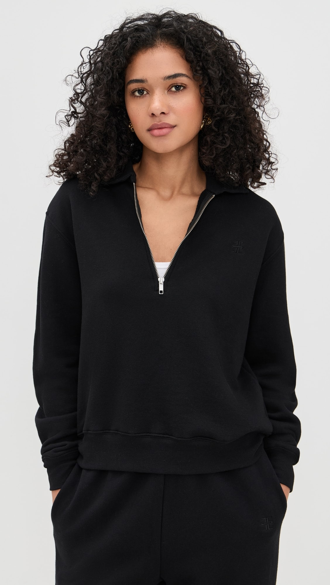 Zip-Up Polo Sweatshirt | Shopbop