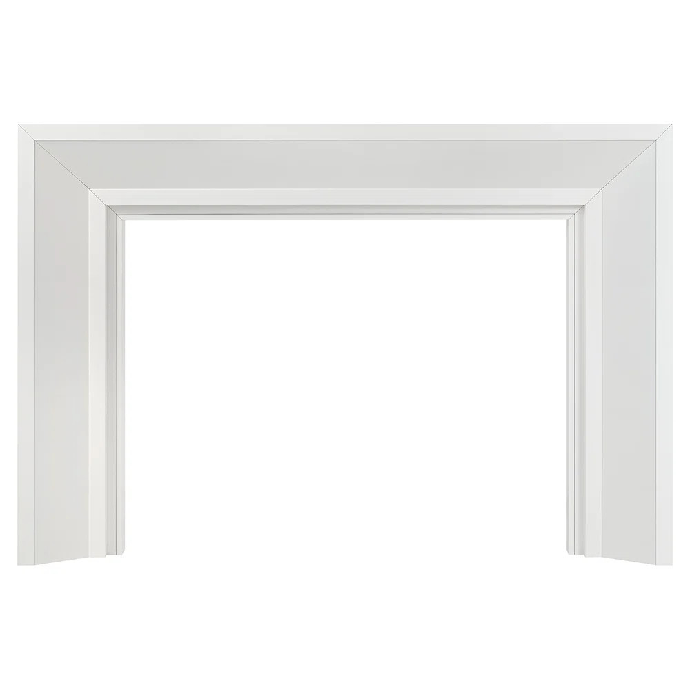 Modern Ember Everly Wood Fireplace Mantel Surround Kit in White | 56" x 42" Opening | 54" | Wayfair North America