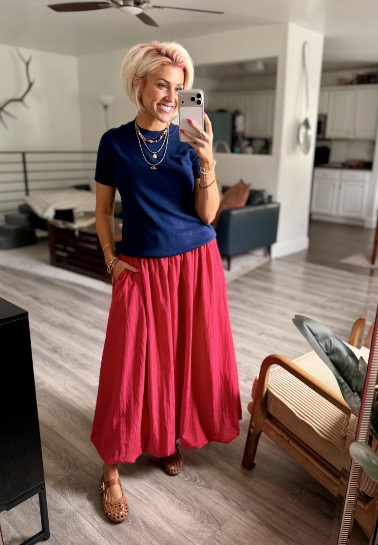 Cute and comfy! Skirt: Medium // Top: Small // Shoes: TTS 

 #LTKootd #LTKSaleAlert