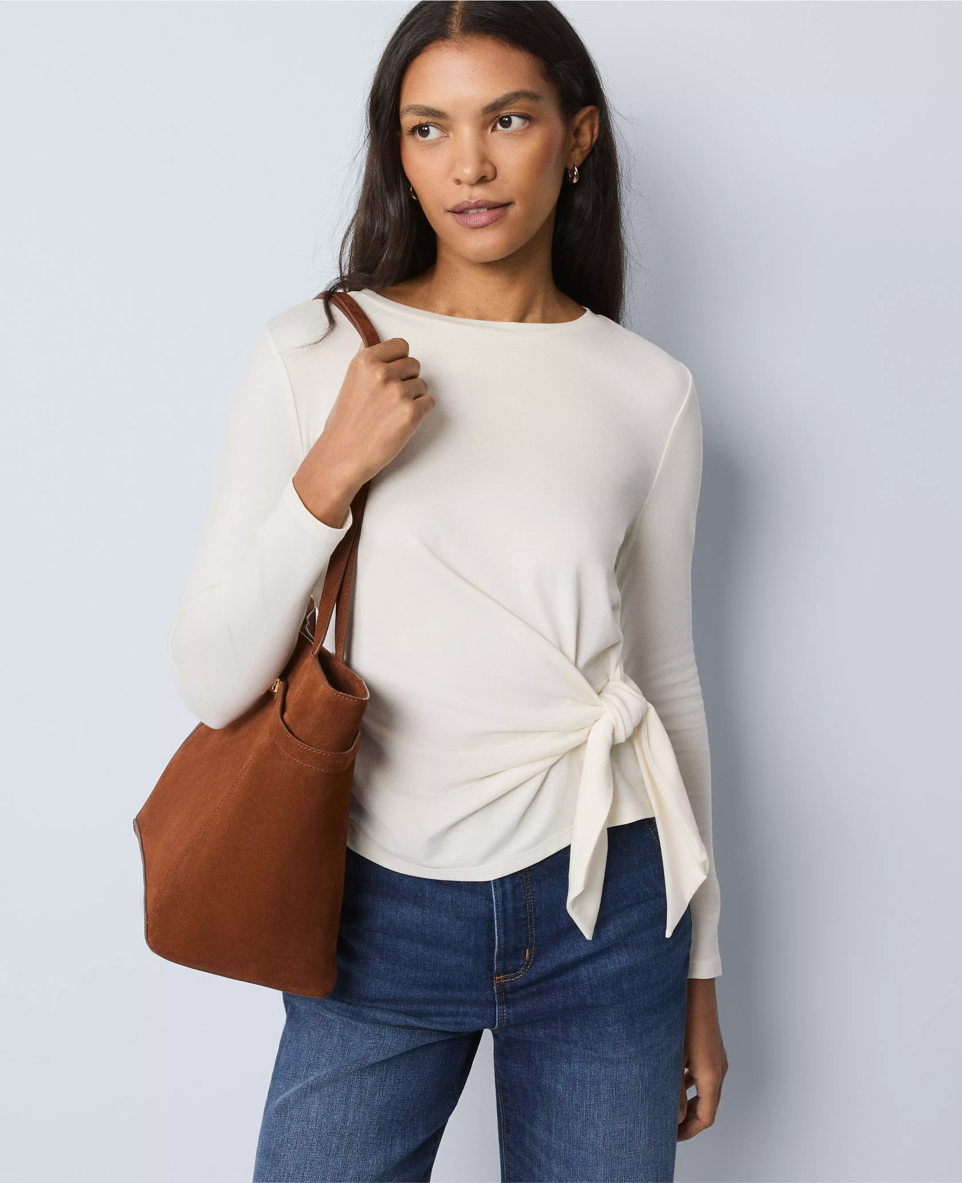 Weekend Collection Tie Waist Top | Ann Taylor
