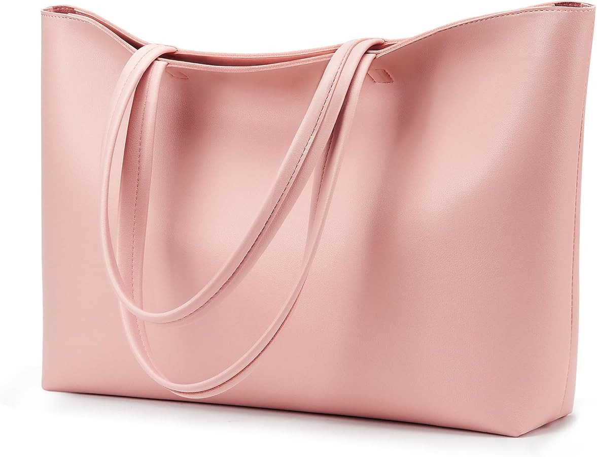 KALIDI Tote Bag Zipper Shoulder Bag Vegan Leather Purses Satchel for Women | Amazon (US)