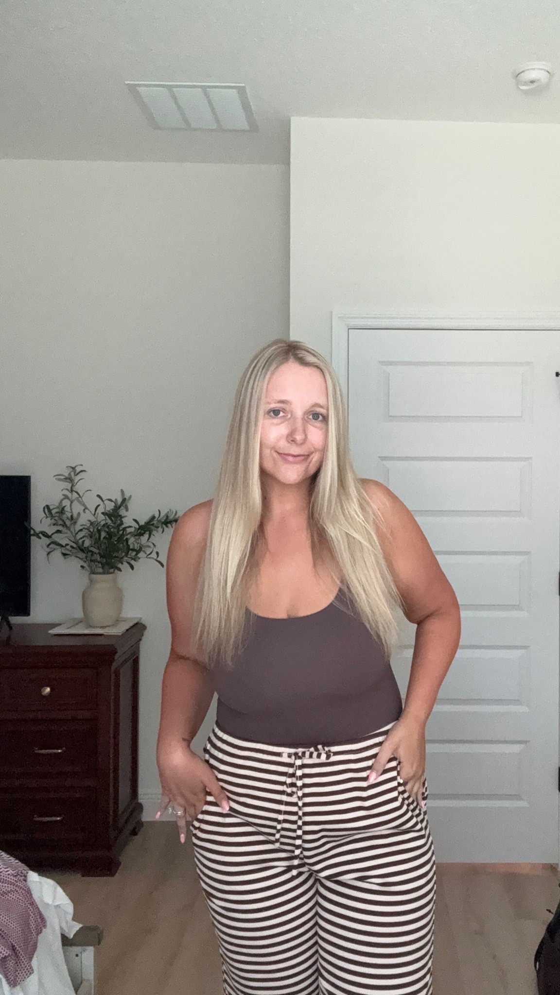 Easy Amazon outfit idea ✨
These striped pants are the perfect throw-on-and-go piece. Paired with a fitted bodysuit for a balanced look that’s comfy and flattering.

#AmazonFashion #AmazonFinds #AmazonStyle #AmazonOutfit #LTKStyle #LTKFashion #WideLegPants #StripedPants #NeutralOutfit #SummerStyle #CasualChic #EverydayOutfit #VacationStyle #AffordableFashion #AmazonClothing